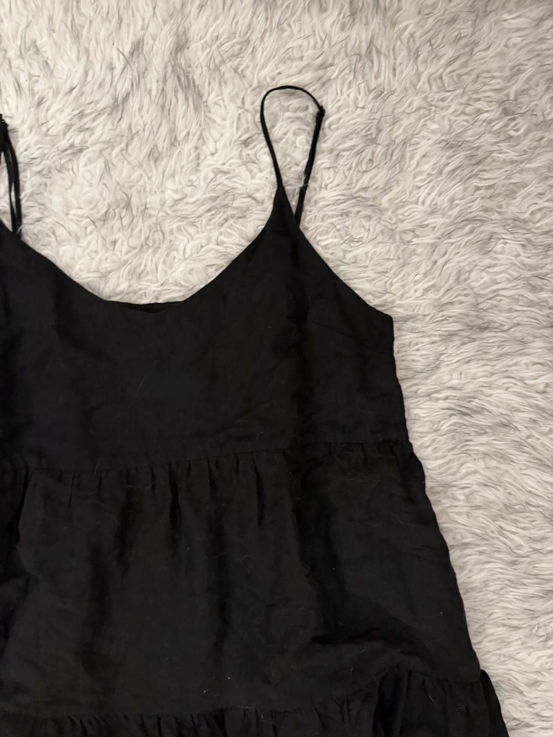 Oak + Fort Tiered Mini Dress - Black - photo 2