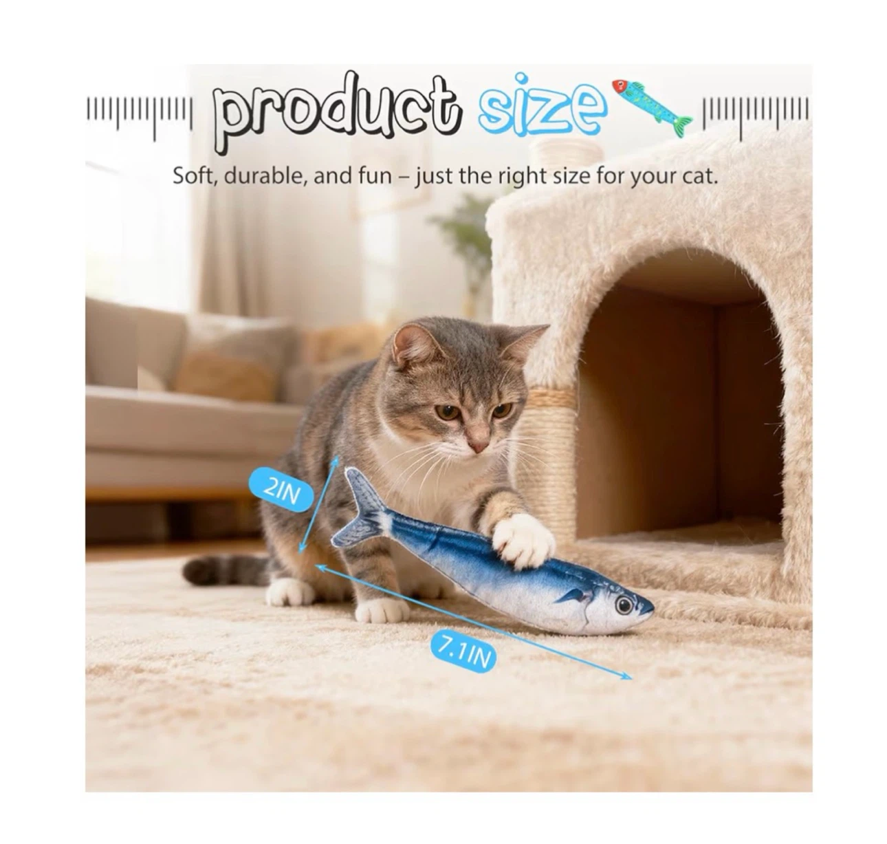 Brand new Cat Toys Flopping Fish 3 Pack - photo 5