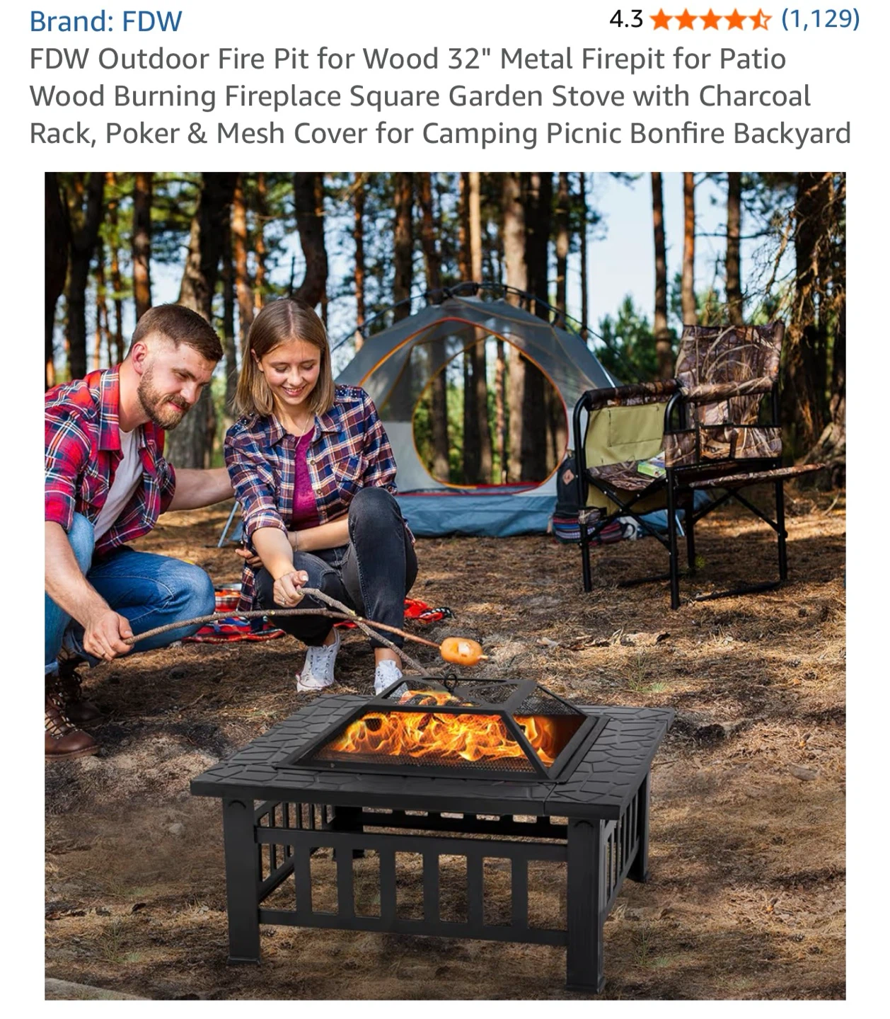 FDW 32" Metal Fire Pit