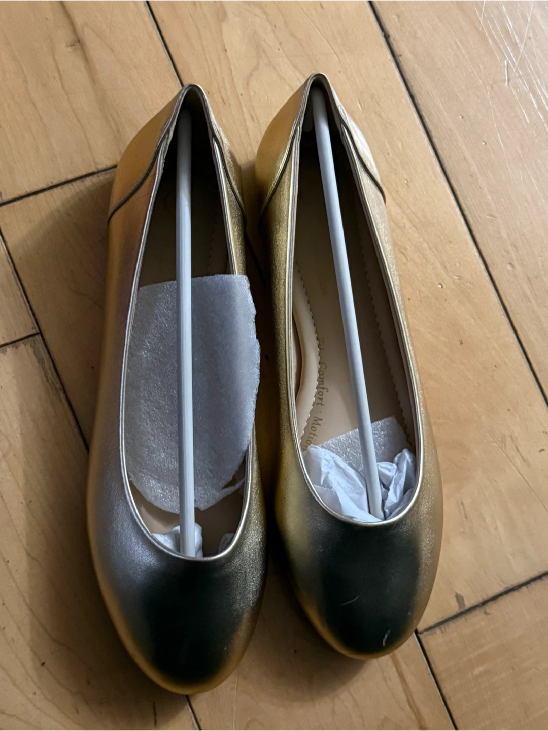 Journee Gold Ballet Flats - Women's Size 7
