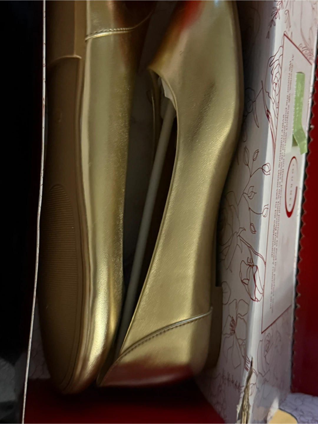 Journee Gold Ballet Flats - Women's Size 7 - photo 2