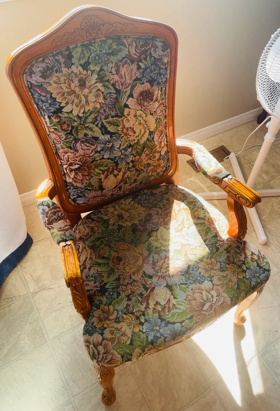 Vintage Floral Armchair