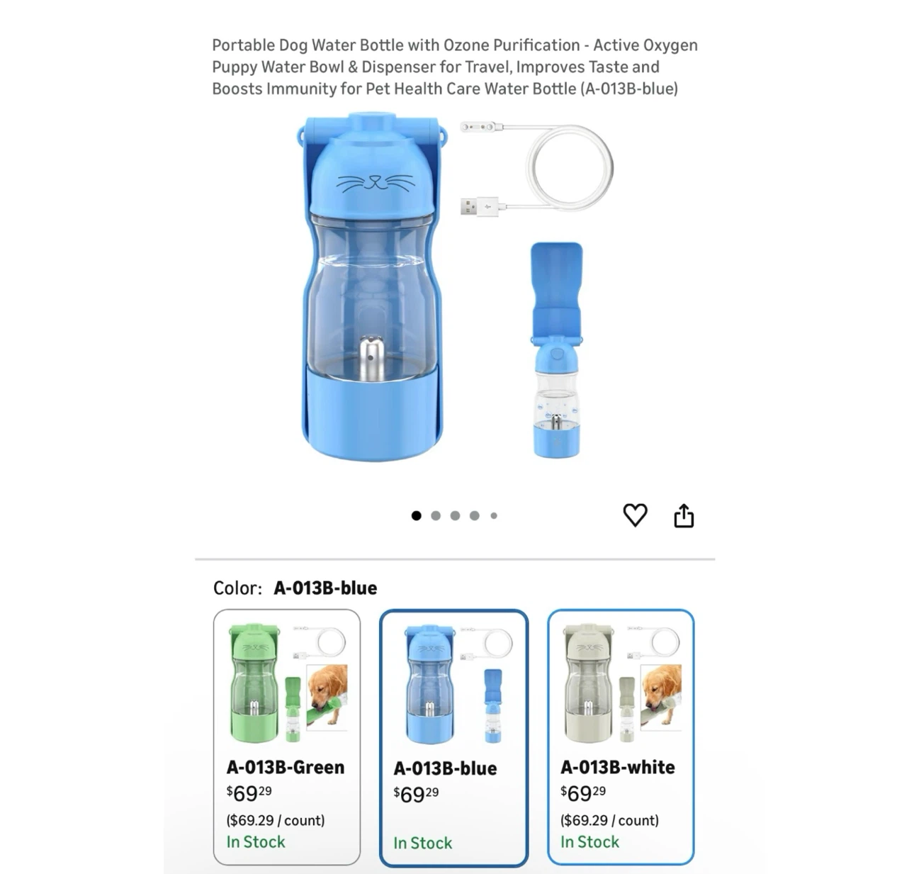 Brand new Portable Dog Water Bottle