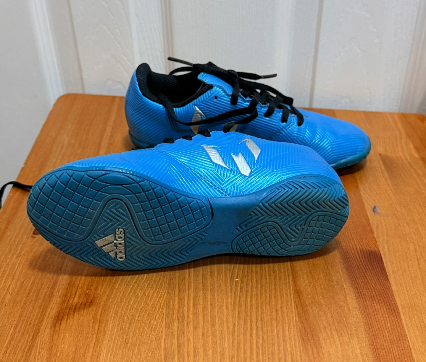 Blue Adidas Soccer Cleats size 1 - photo 3
