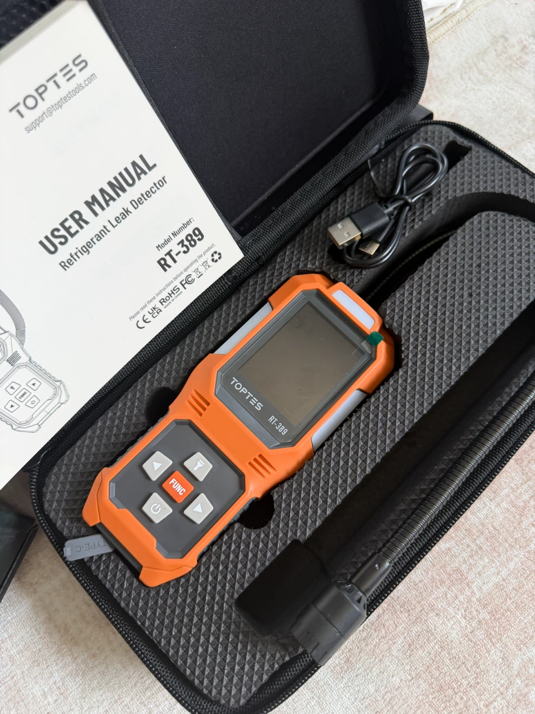 TOPTES RT-389 Refrigerant Leak Detector - photo 2