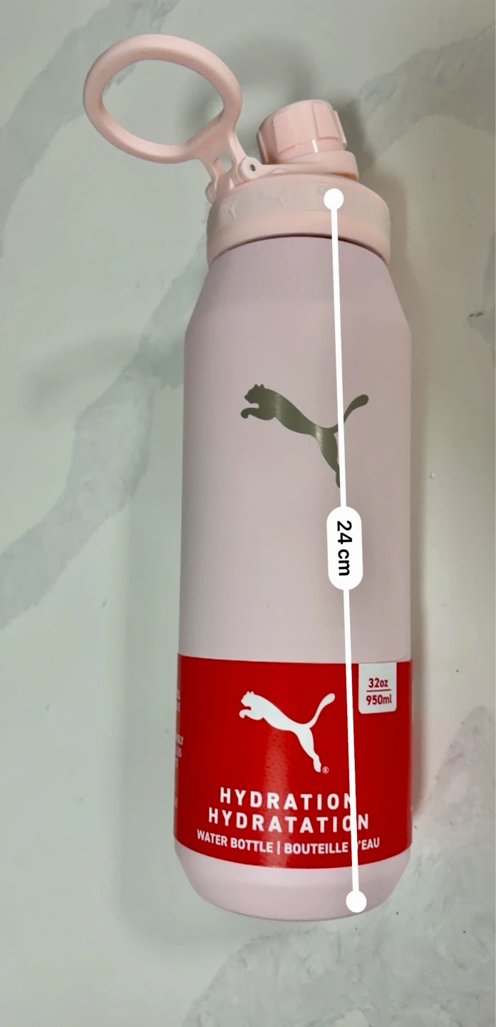 NEW - Puma Hydration Water Bottle 32oz Pink Stainless Steel