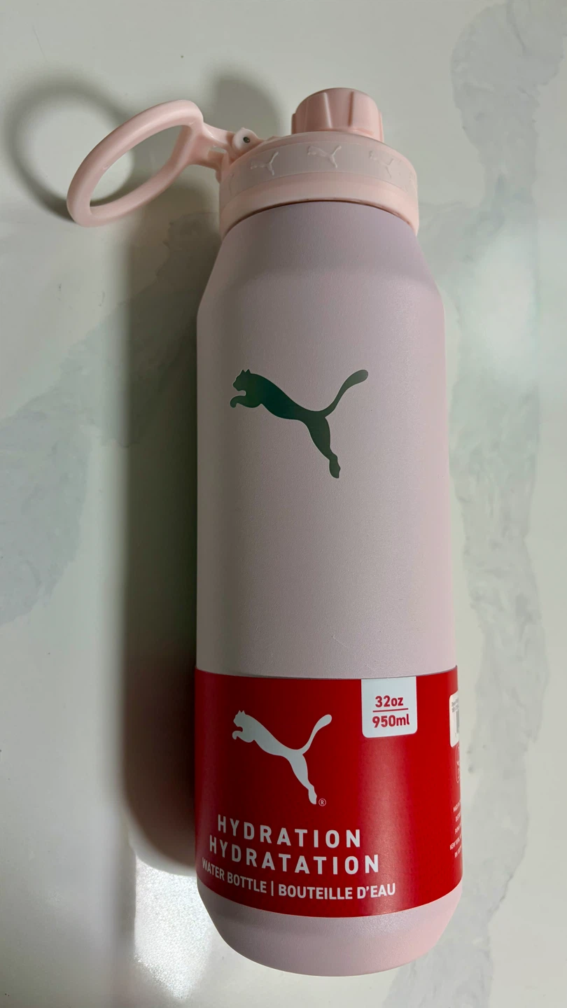 NEW - Puma Hydration Water Bottle 32oz Pink Stainless Steel - photo 4