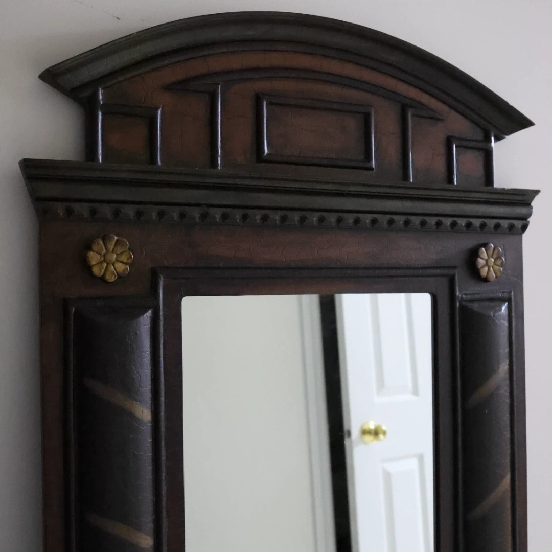 Ornate Dark Wood Full Length Mirror - photo 3