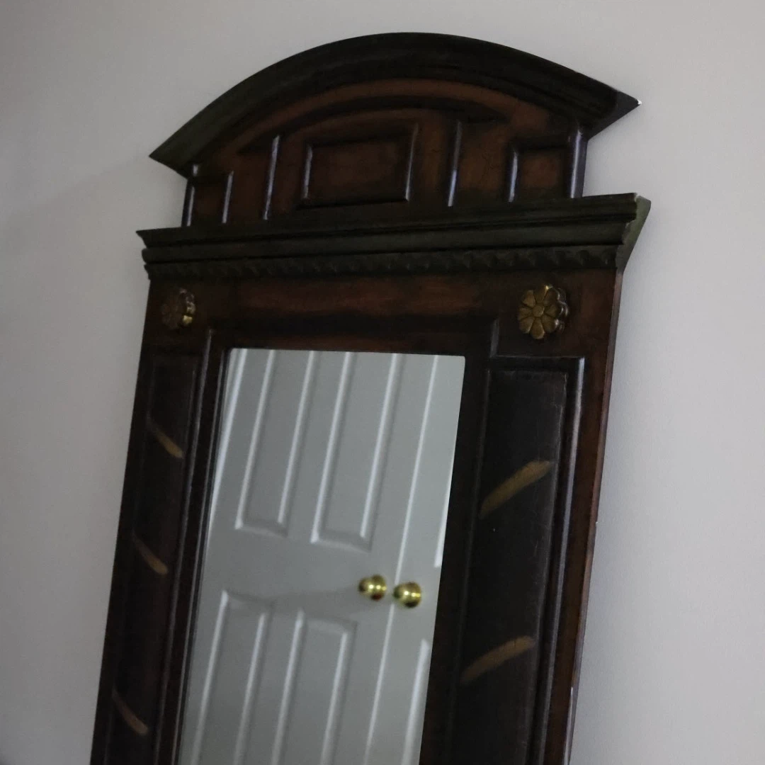 Ornate Dark Wood Full Length Mirror - photo 4