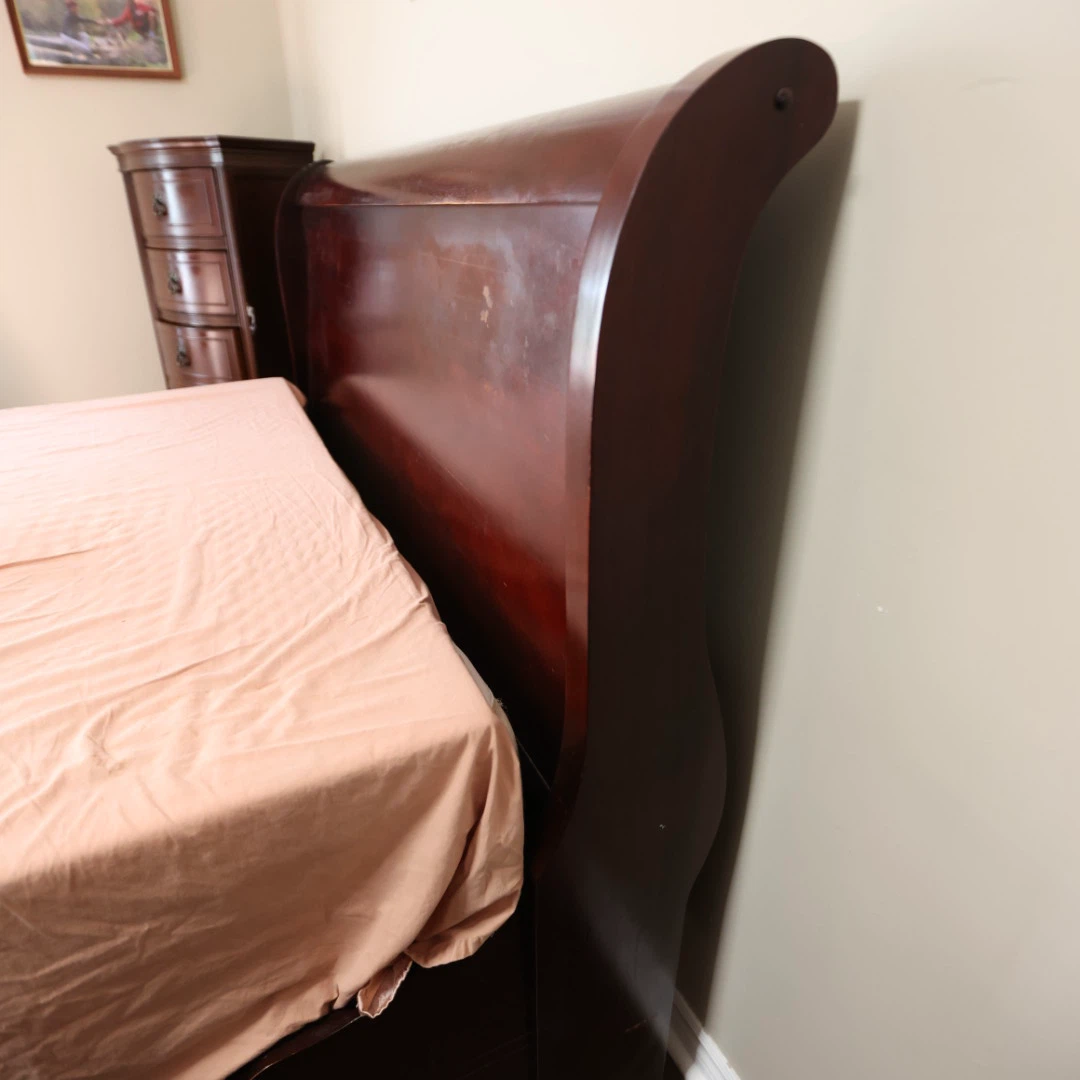 The Bombay Company Dark Wood Sleigh Bed Frame - photo 2