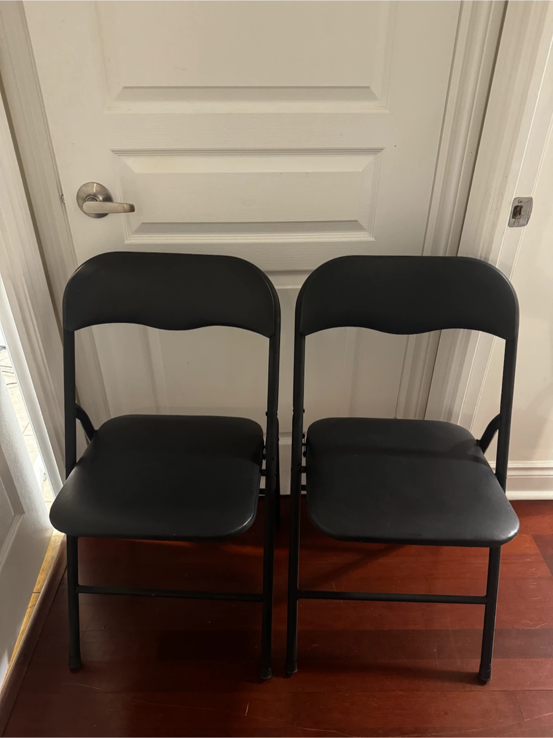 Set of 2 Black Folding Chairs
