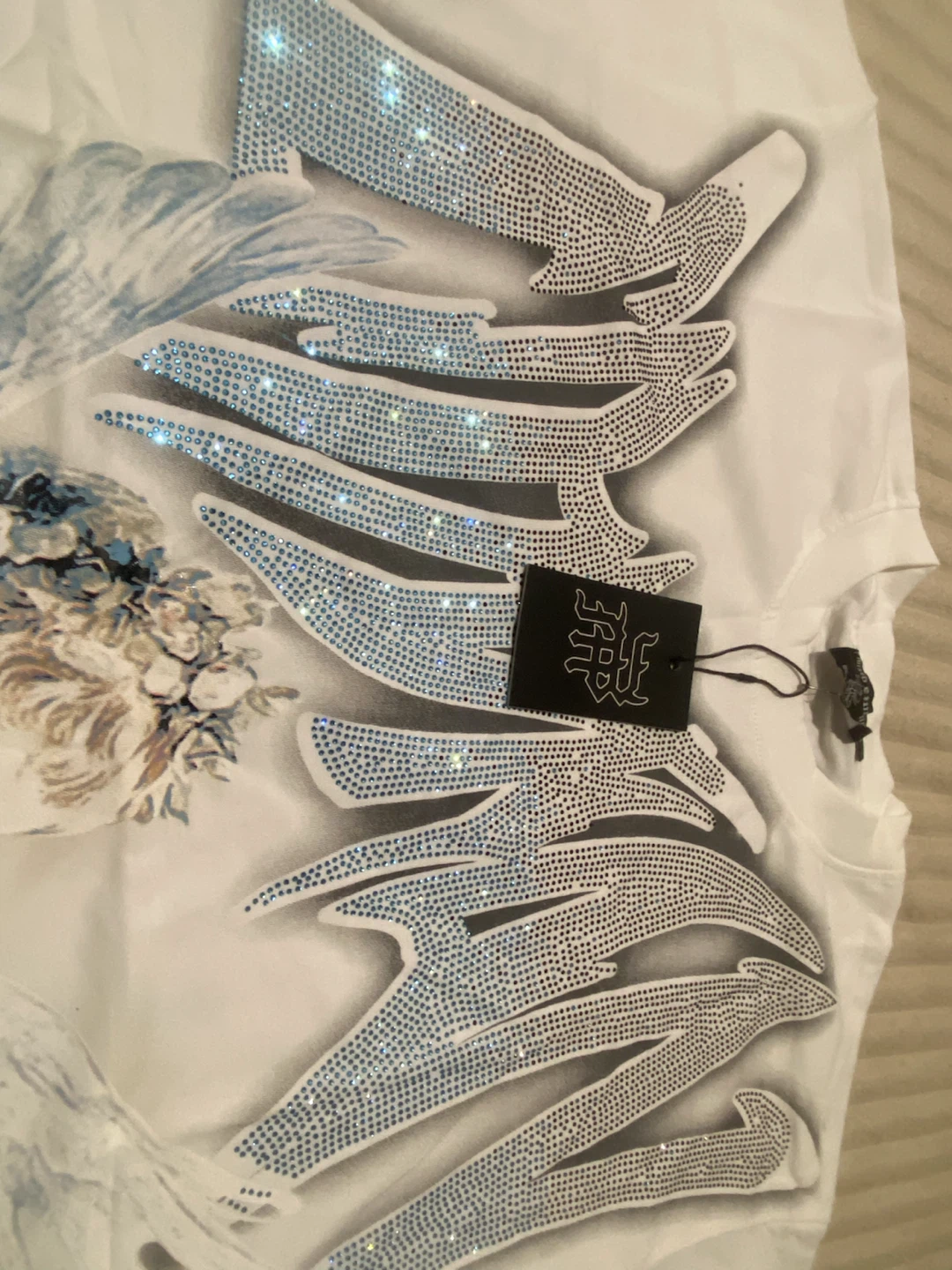 Mixed Emotion Rhinestone Graphic T-Shirt - photo 2