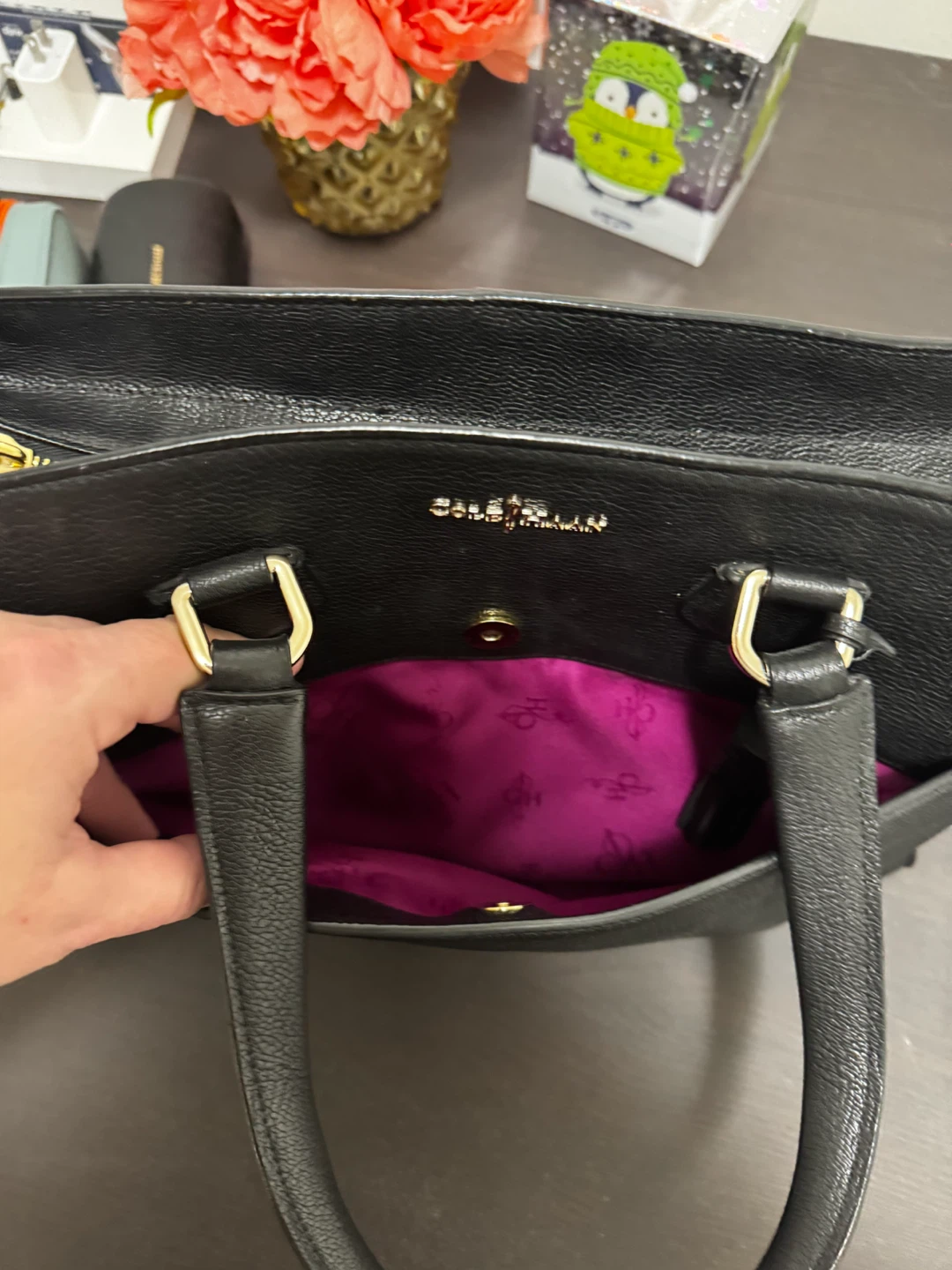 Cole Haan Black Leather Structured Bag - photo 2