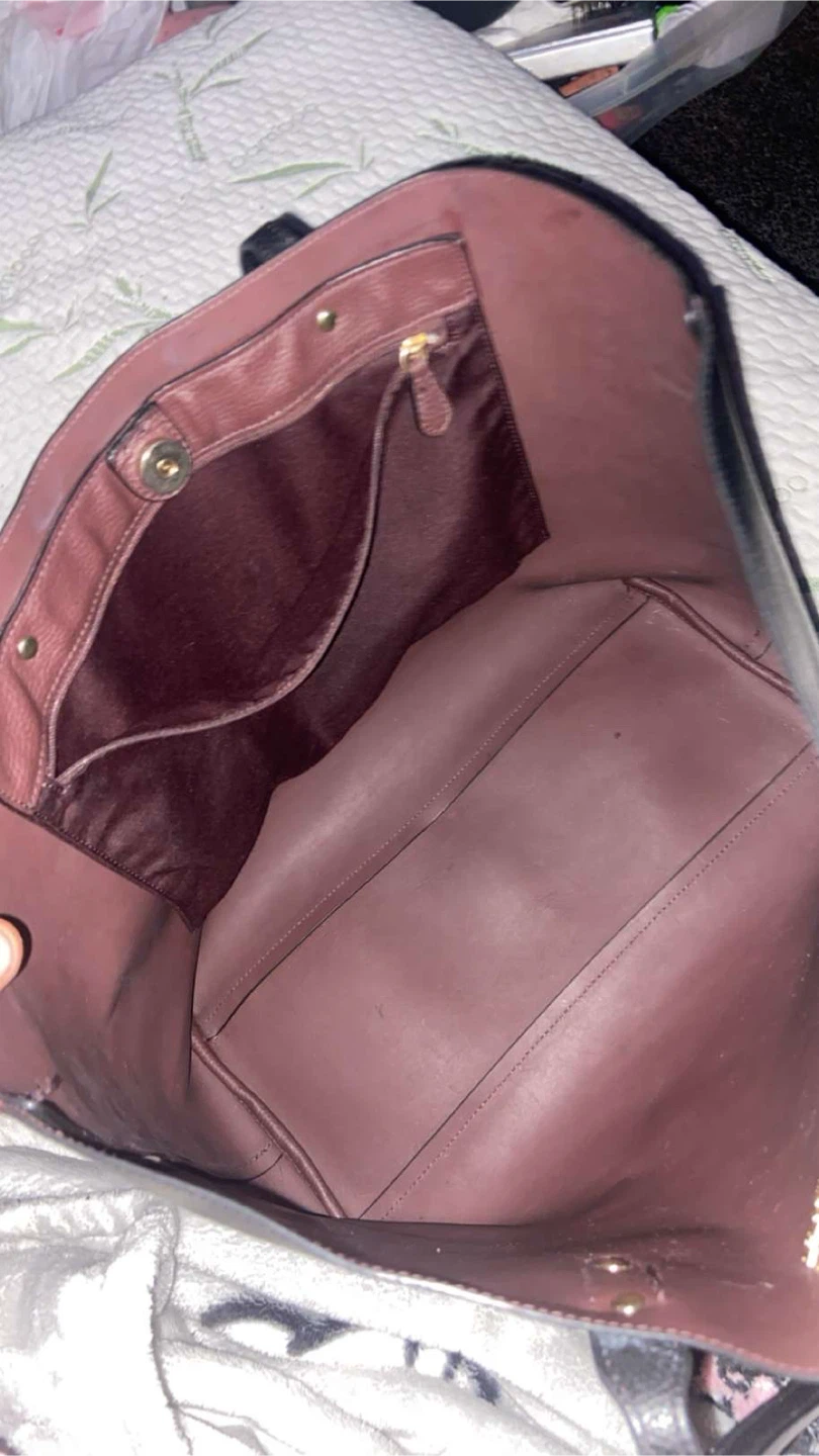 Coach Black Leather Tote Bag