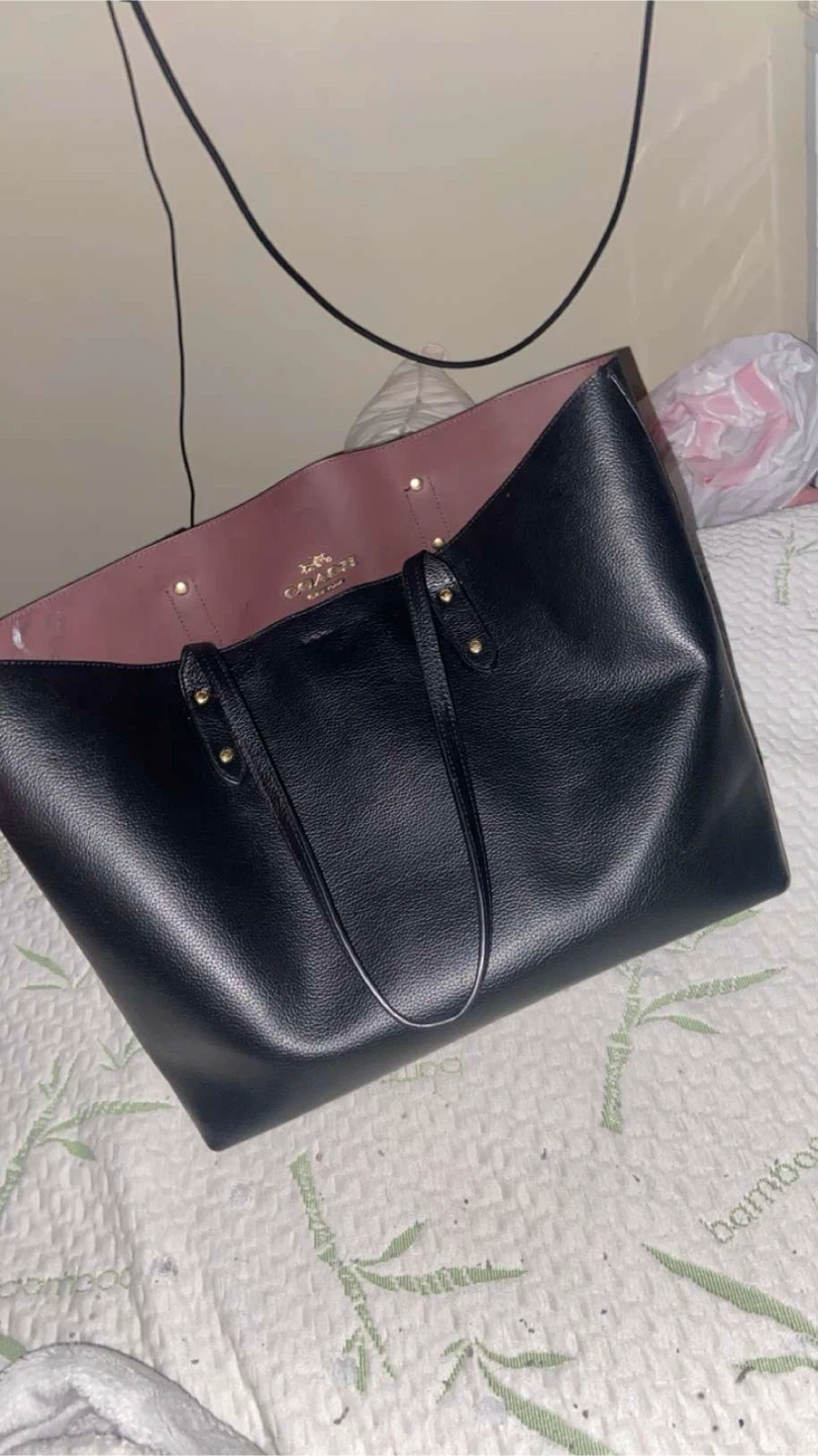 Coach Black Leather Tote Bag - photo 2