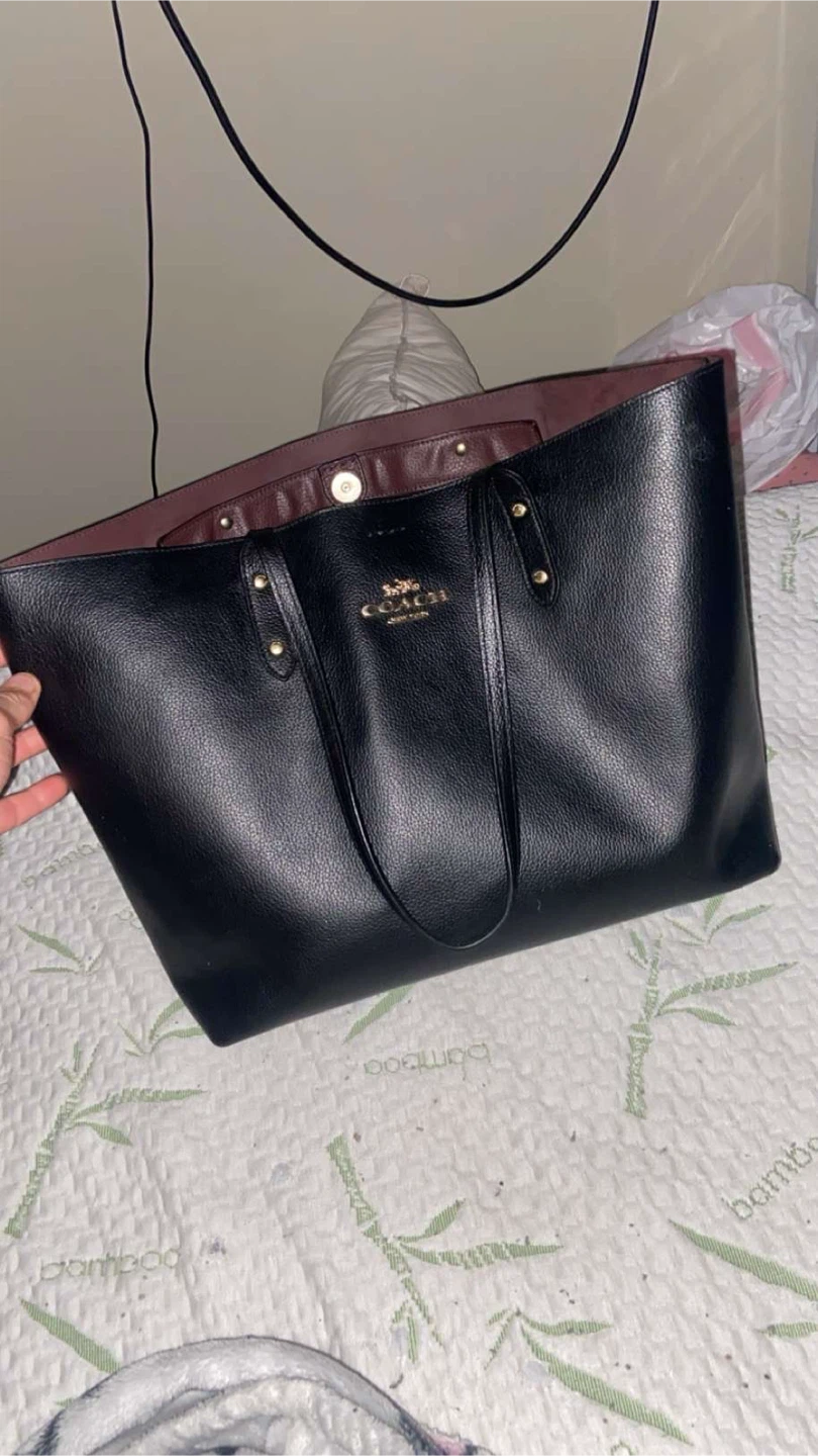 Coach Black Leather Tote Bag - photo 3