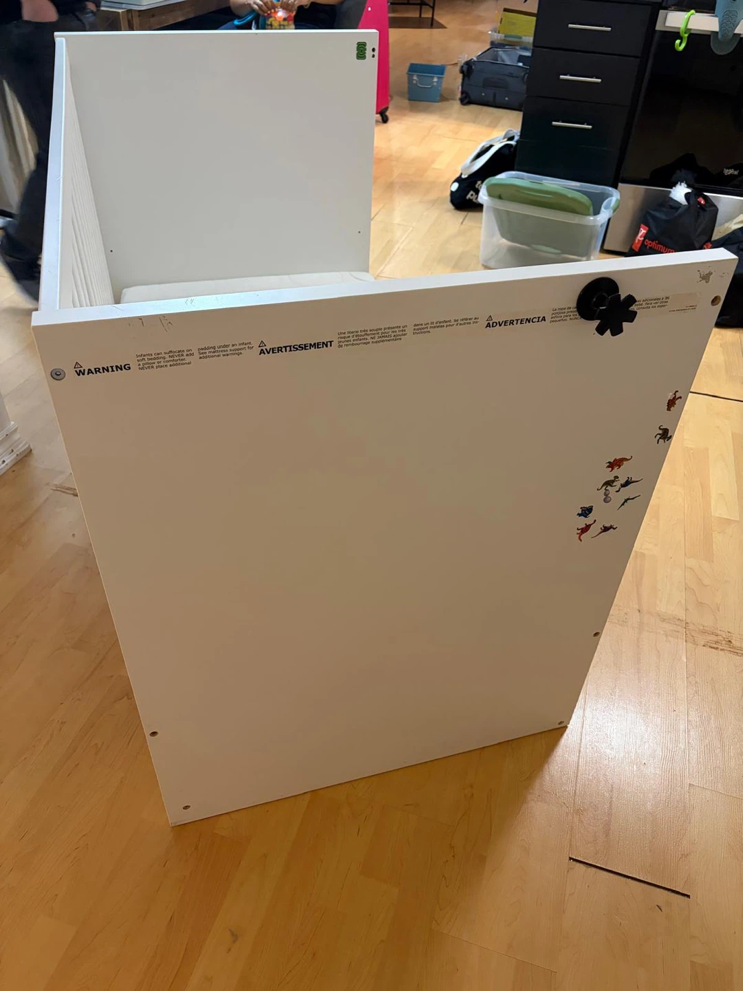 IKEA White Toddler Bed with Storage Drawer