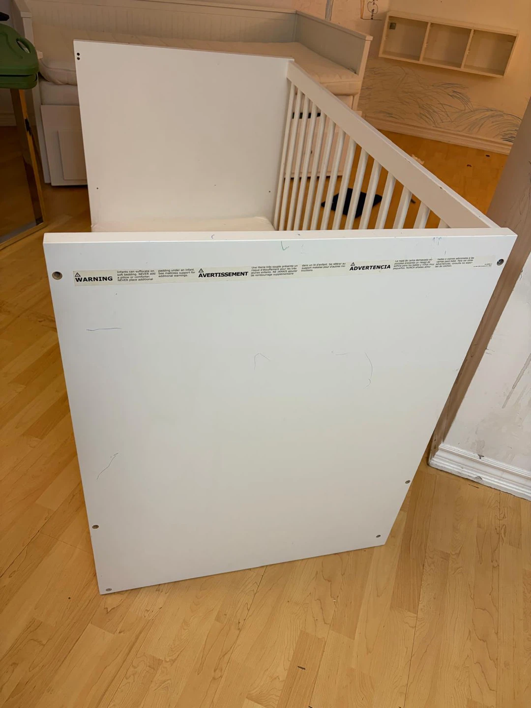 IKEA White Toddler Bed with Storage Drawer - photo 4
