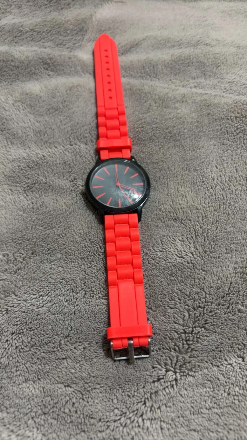 Red Silicone Band Watch