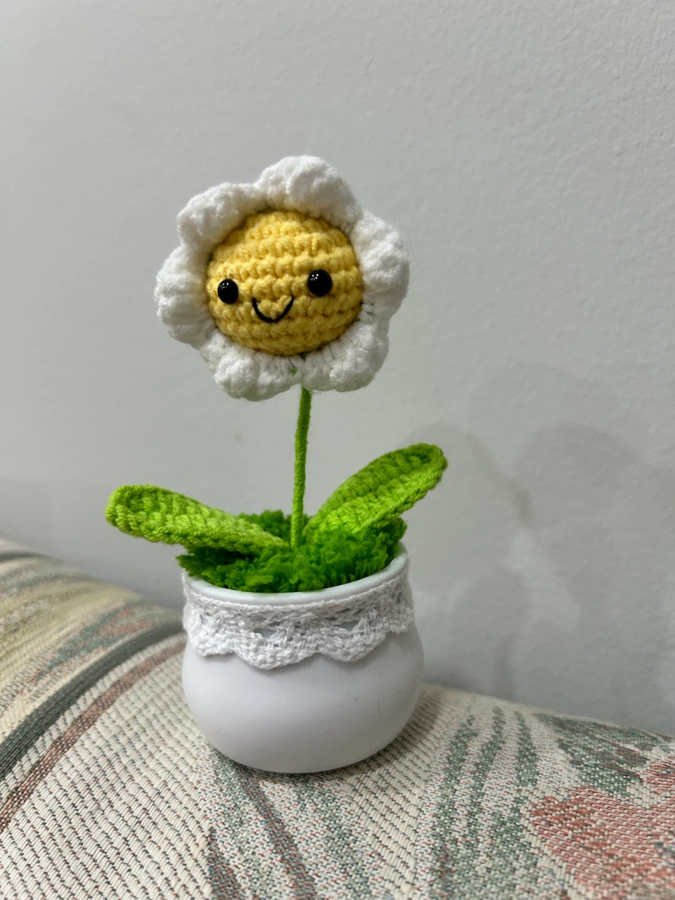 Crocheted Plants in White Pot - photo 4