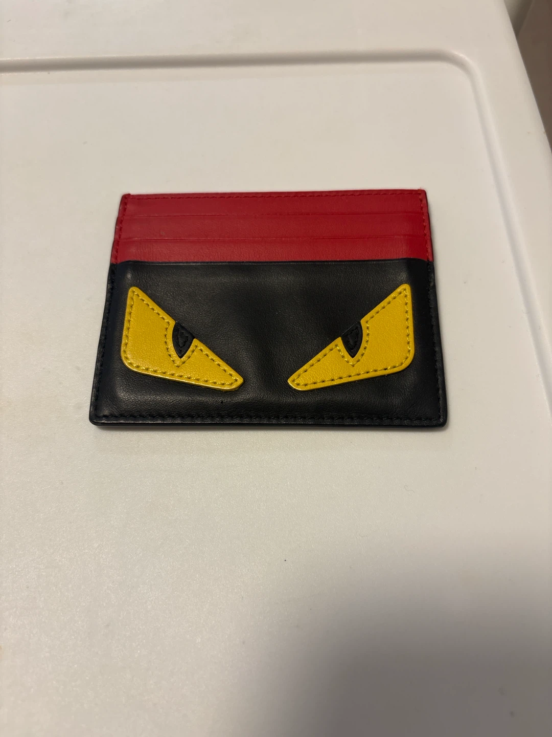 Fendi Roma Card Holder - Black & Red Monster Eyes