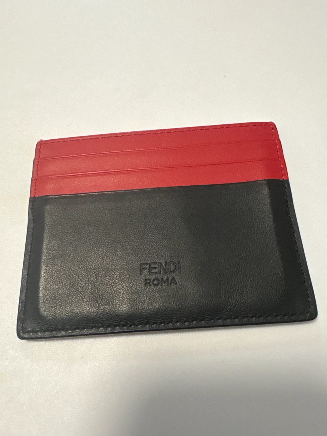 Fendi Roma Card Holder - Black & Red Monster Eyes - photo 2