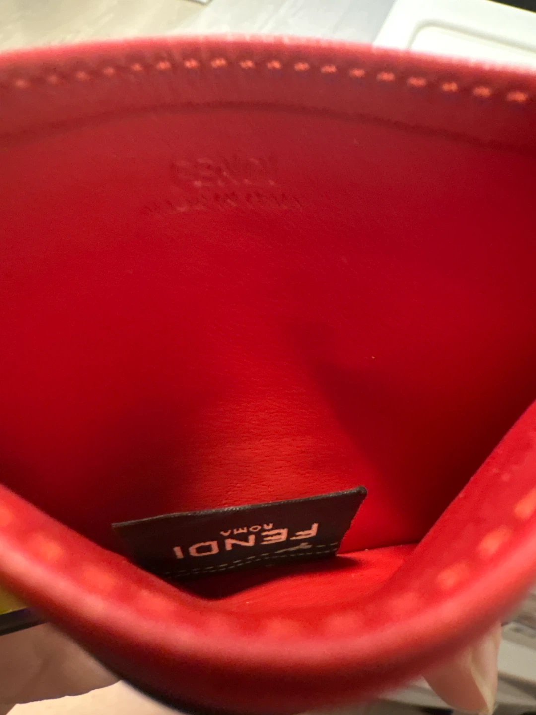 Fendi Roma Card Holder - Black & Red Monster Eyes - photo 4