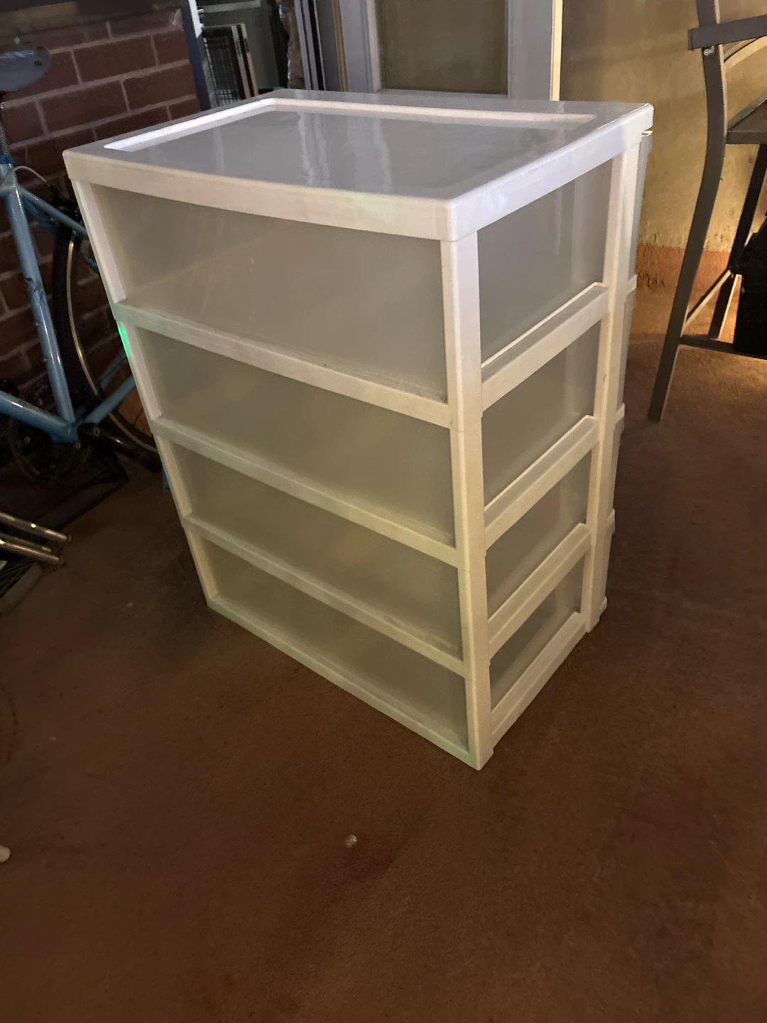 Clear 4-Drawer Storage Unit - photo 2