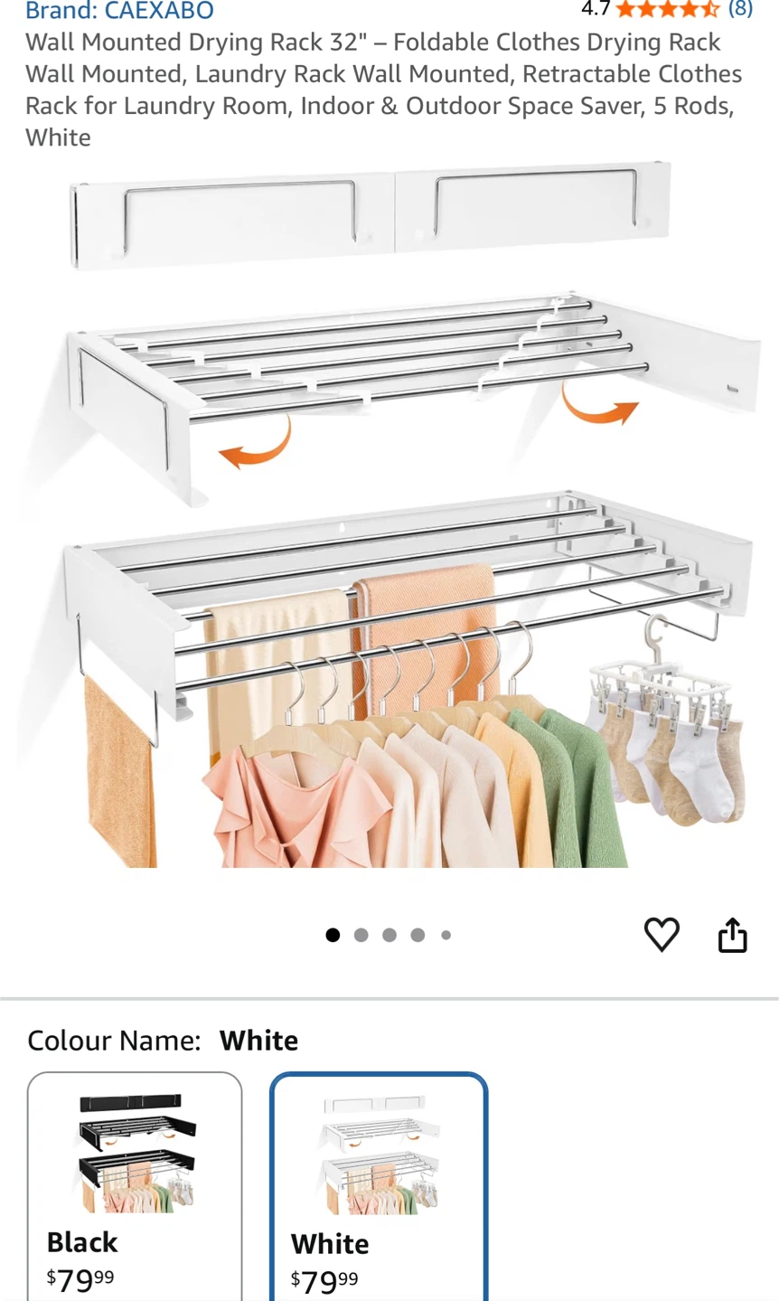 CAEXABO 32" Wall Mounted Drying Rack