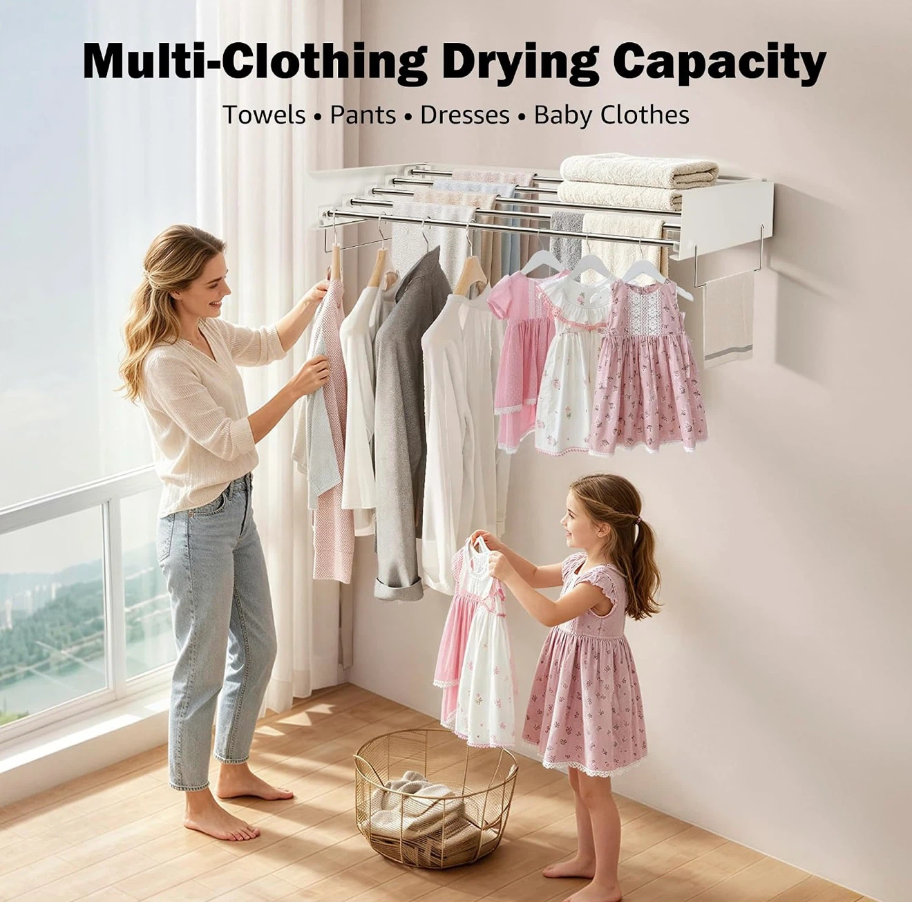CAEXABO 32" Wall Mounted Drying Rack - photo 5