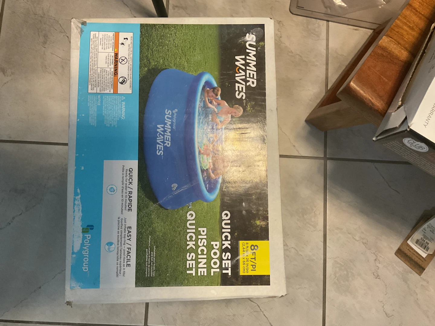 New 8ft Quick Set Up Pool