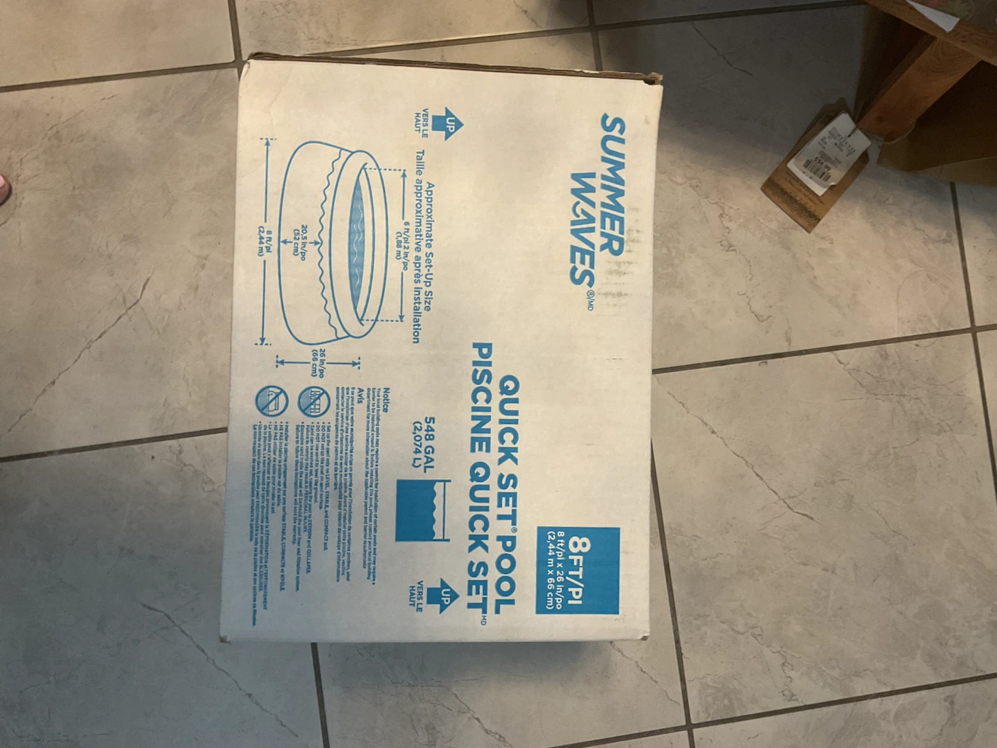 New 8ft Quick Set Up Pool - photo 3