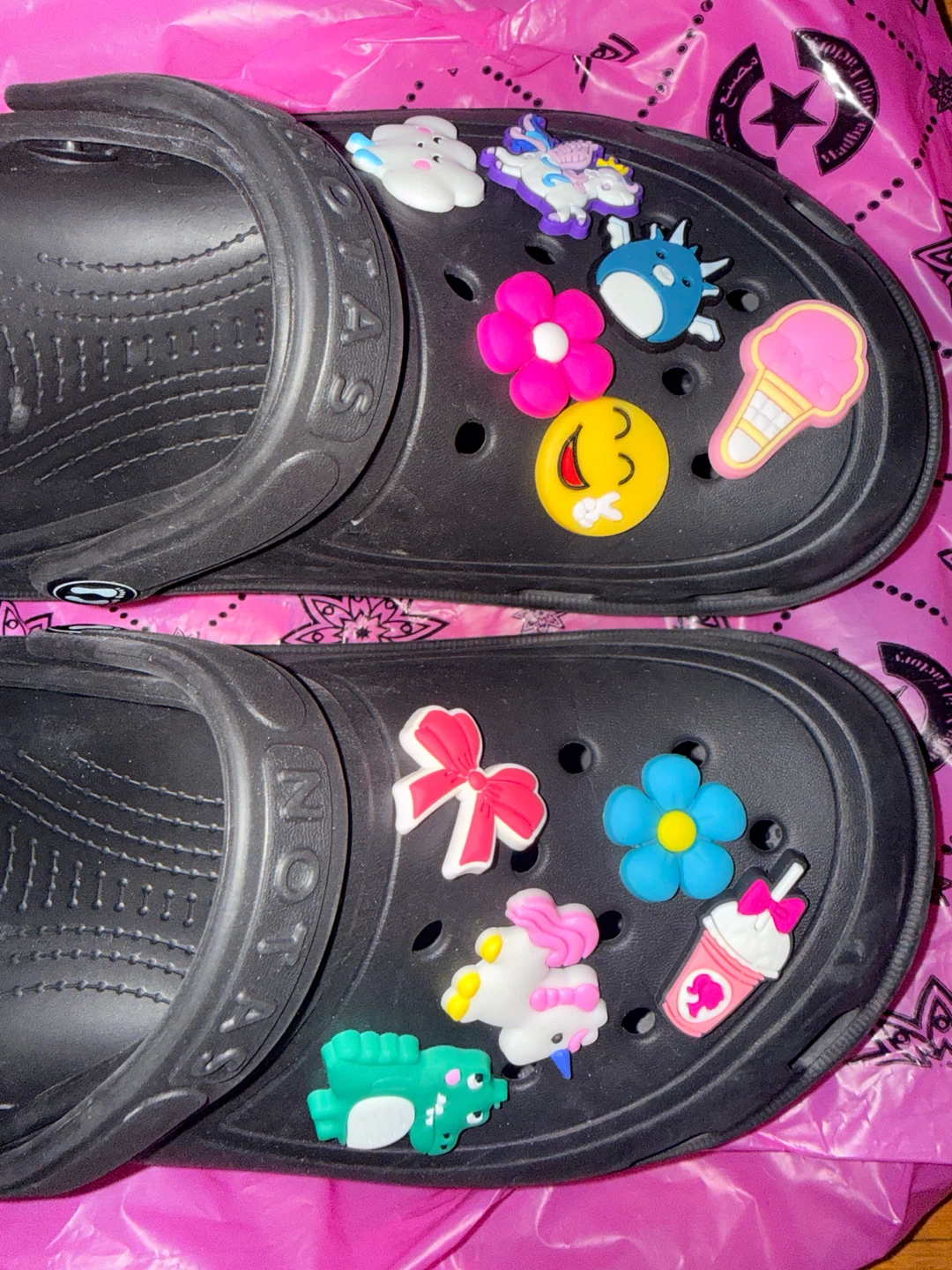Black Crocs with Charms - Size 6 Youth - photo 2