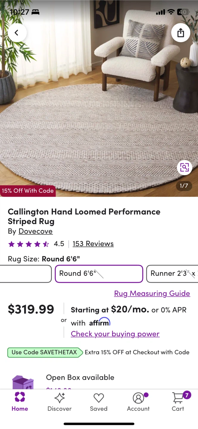 Callington Hand Loomed Performance Striped Rug - photo 2