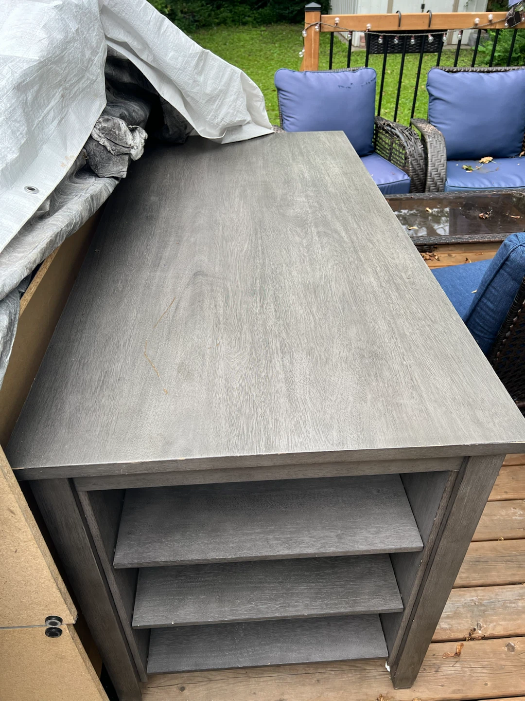 Beautiful Ashley Bar Height Table and 4 Chairs  (new) - photo 3