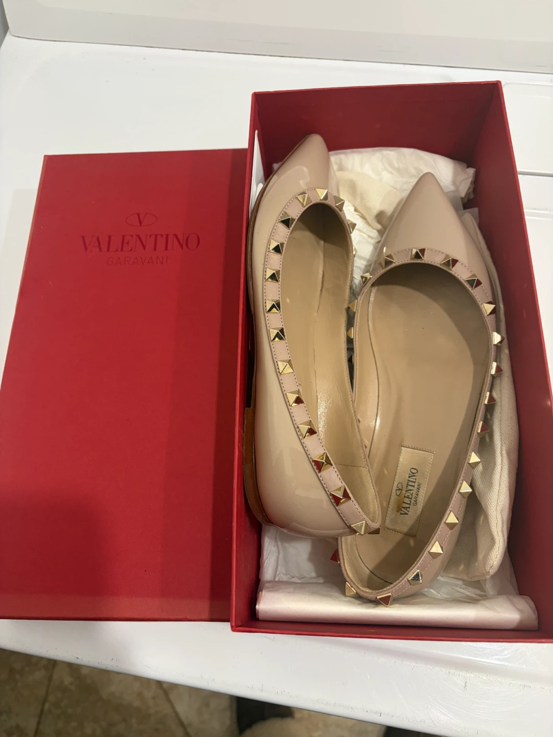 Valentino Garavani Rockstud Ballerina Flats Size 37