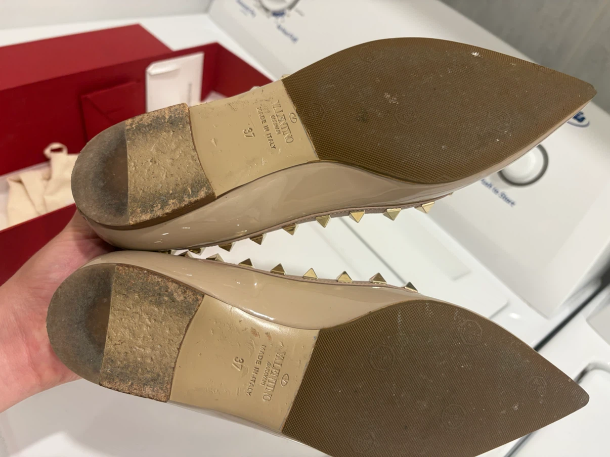 Valentino Garavani Rockstud Ballerina Flats Size 37 - photo 4