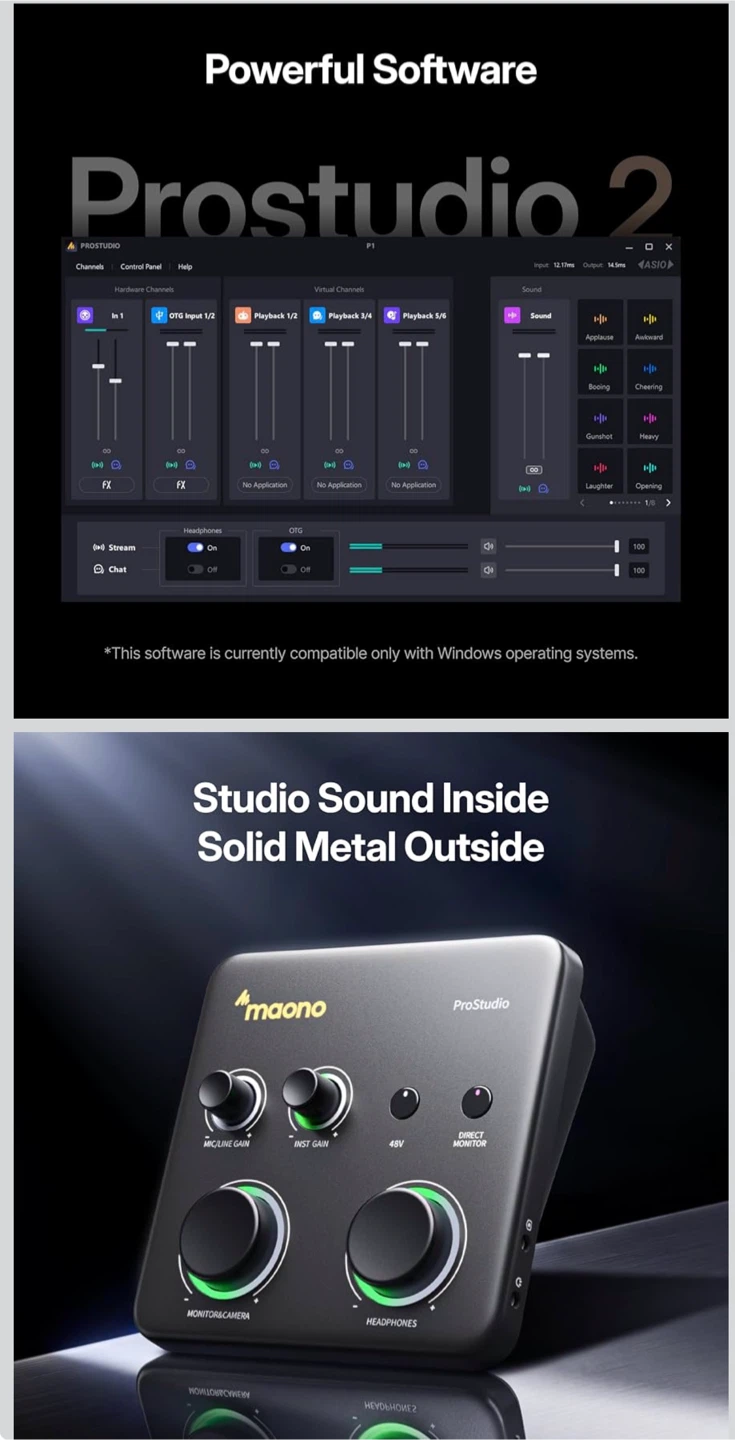 MAONO P1 Hybrid USB Audio Interface - photo 5