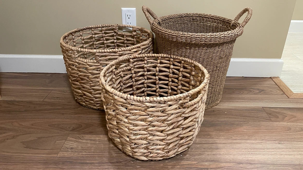 3 Woven Storage Baskets