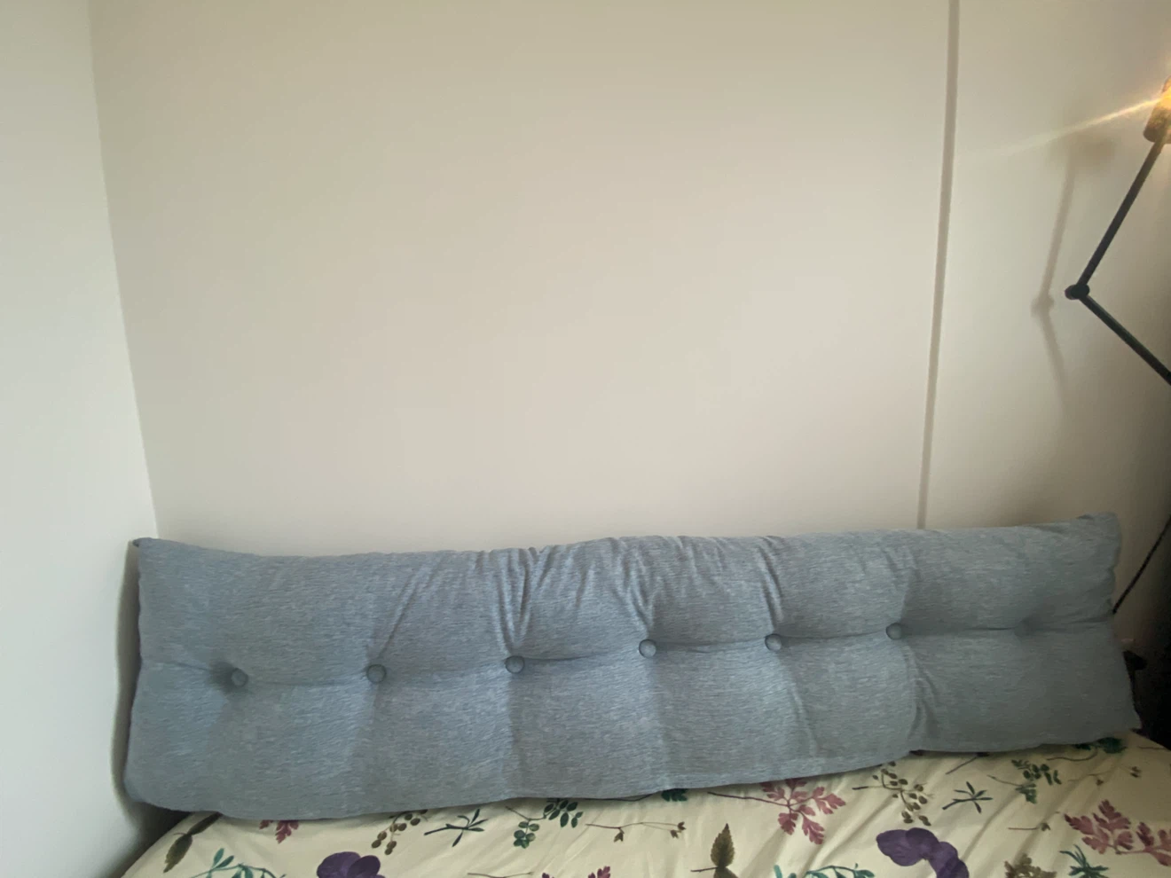 Blue Textured Fabric Headrest Pillow