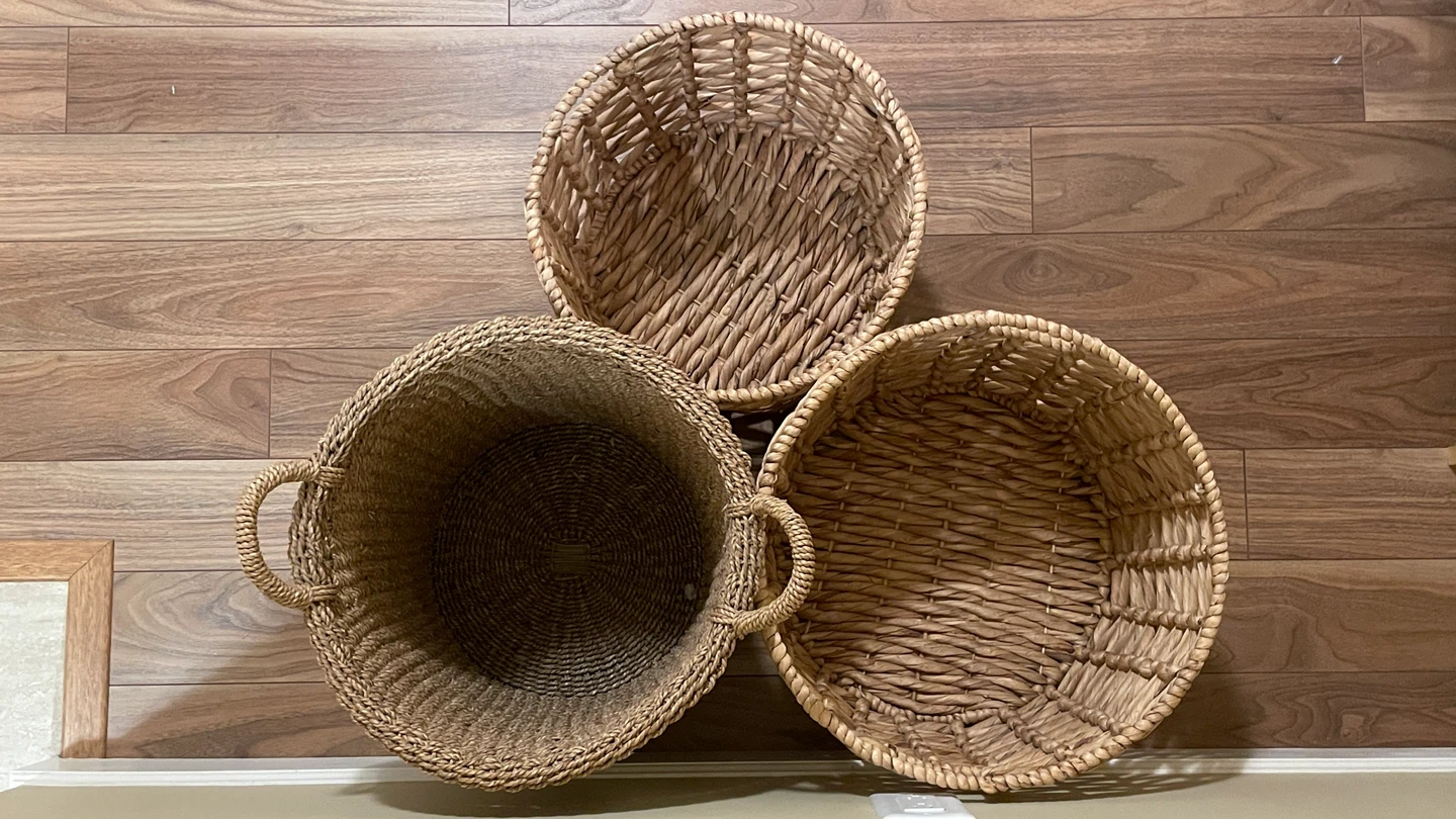 3 Woven Storage Baskets - photo 2