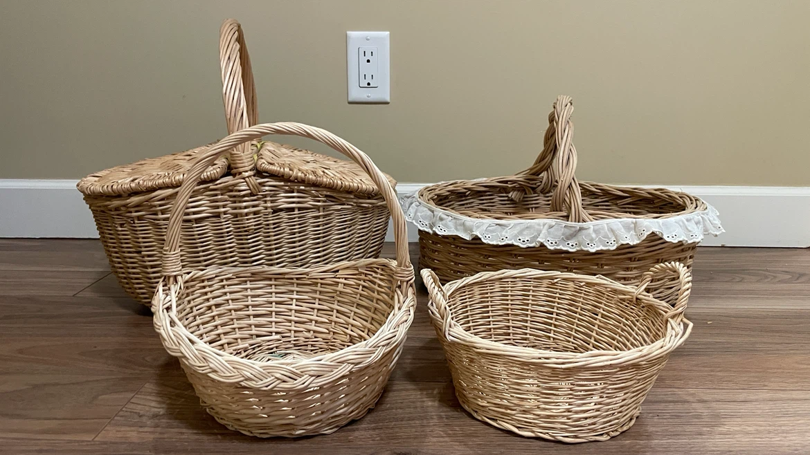 Set of 4 Wicker Baskets