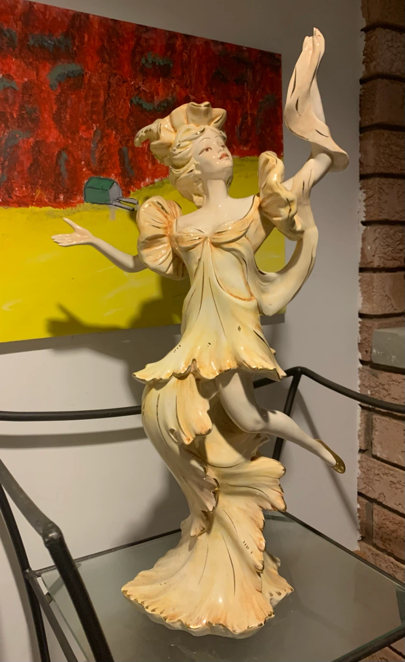 Vintage Ceramic Dancer Figurine with Swan - photo 2