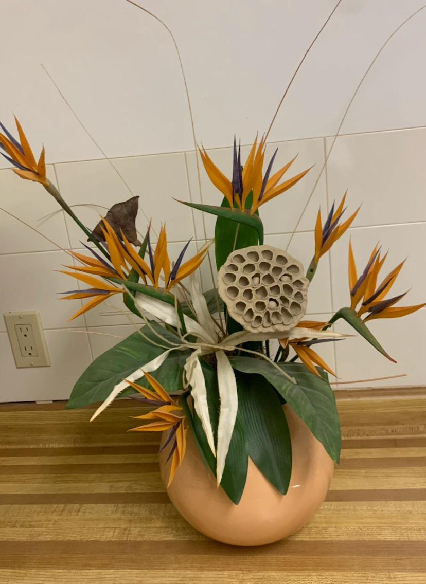 9” Ceramic Pot w/ 24” Artificial Flower Arrangement