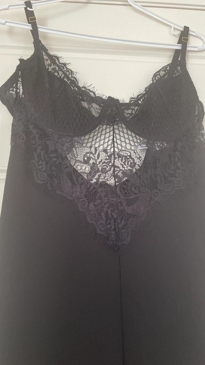 NWT Black fitted one piece evening wear - photo 4