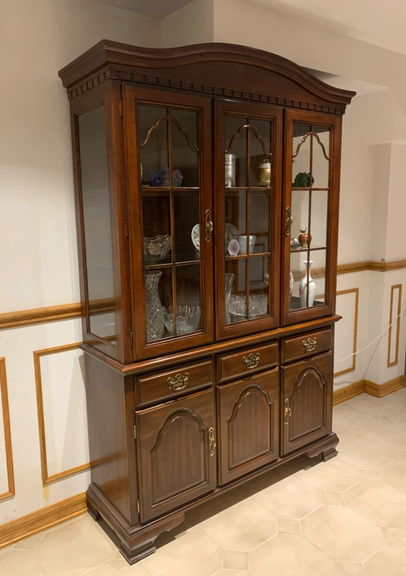 Solid Wood China Cabinet with Glass Doors - photo 2