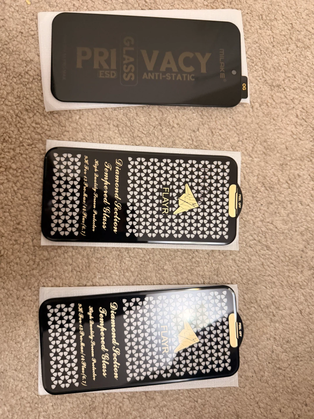 3x Screen Protectors for iPhone 13 Pro Max and 14Plus - photo 2