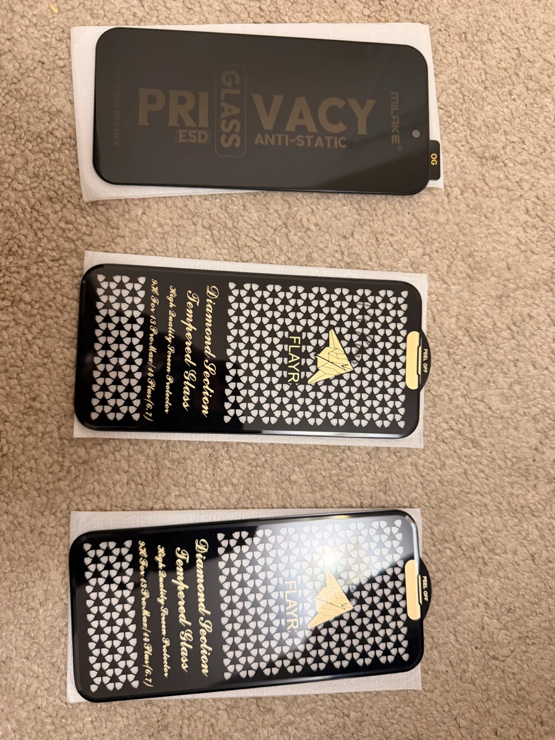 3x Screen Protectors for iPhone 13 Pro Max and 14Plus - photo 3