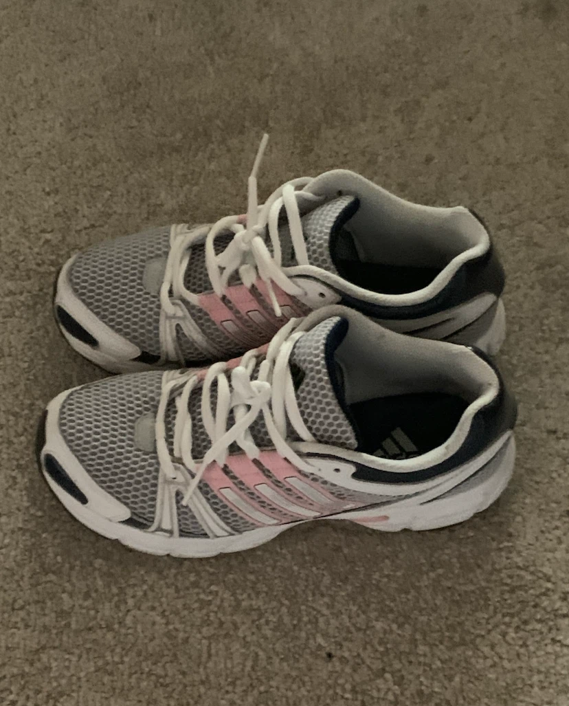 Light Gray & Pink Adidas Women's Running Shoes - photo 3
