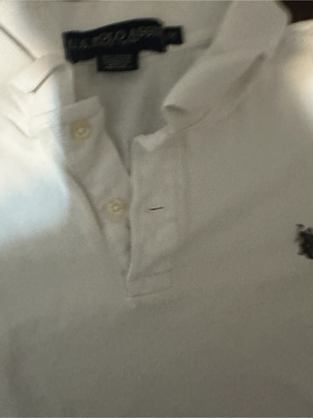 U.S. Polo Assn. White Polo Shirt - Size M - photo 3